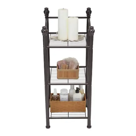Organize It All 30" Belgium Oil Rubbed Bronze 3-Tier Shelving Tower {7}