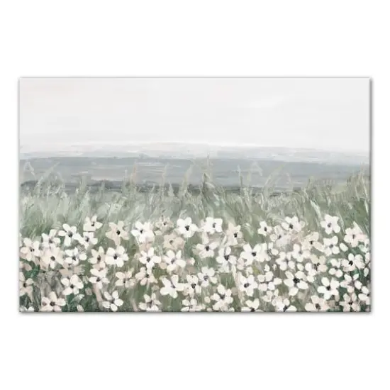 Flowers In The Grass 30" x 20" Canvas Wall Art {1}