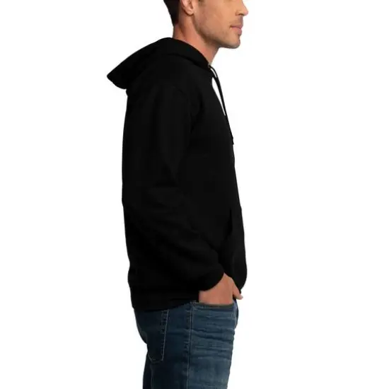 Fruit of the Loom Eversoft Fleece Pullover HoodieBlack {5}