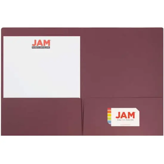 JAM Paper Premium Matte 2-Pocket Folders, 6ct. Burgundy {5}