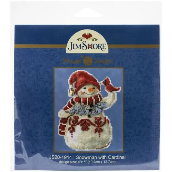 Mill Hill&reg; Jim Shore Snowman With Cardinal Counted Cross Stitch Kit {3}