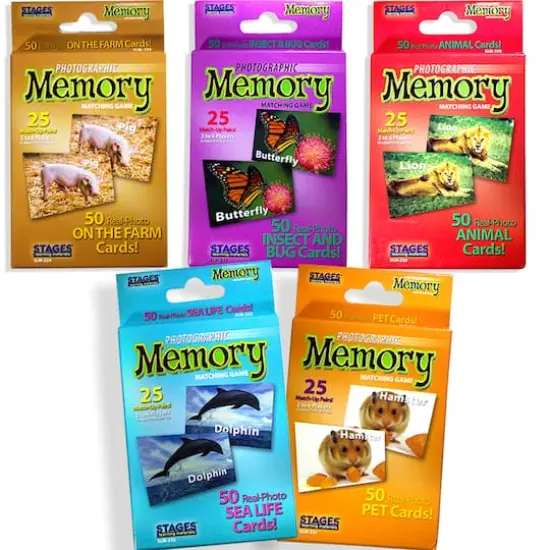 Stages&reg; Photographic Memory Matching Animals Game Set {1}