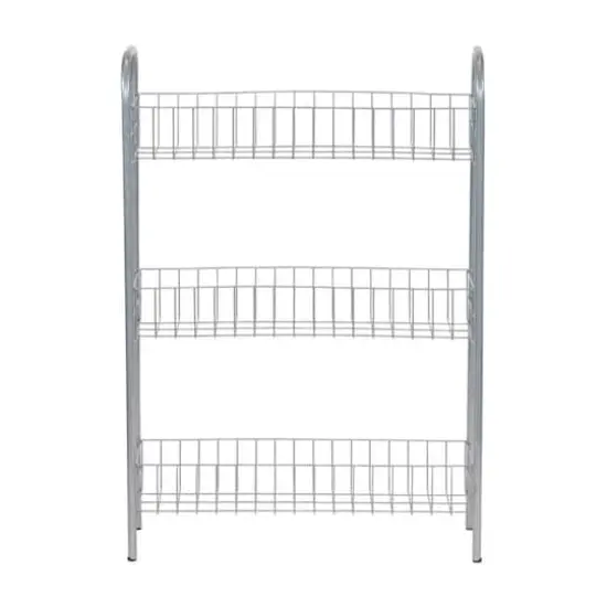 Household Essentials 30" Slim 3-Shelf Storage & Utility Cart Silver {7}