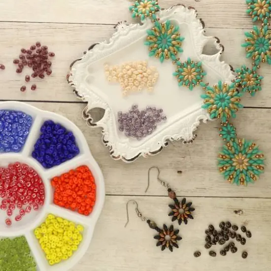 Superduo Two-Hole Czech Glass Beads Lemon Solid {6}