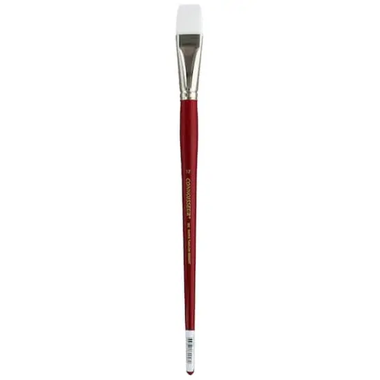 Connoisseur&reg; White Taklon All Media Long Handle Bright Brush {1}