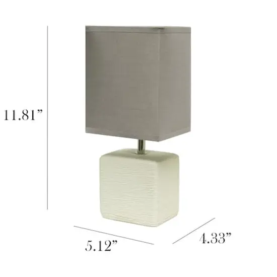 11.8" Simple Designs Stone Table Lamp {4}