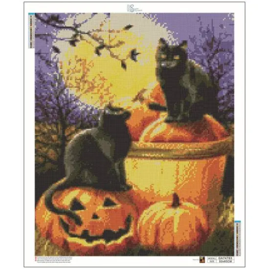 Sparkly Selections Halloween Cats Diamond Painting Kit, Round Diamonds {3}