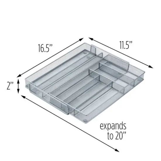 Honey Can Do Steel Mesh Expandable Cutlery Tray {8}