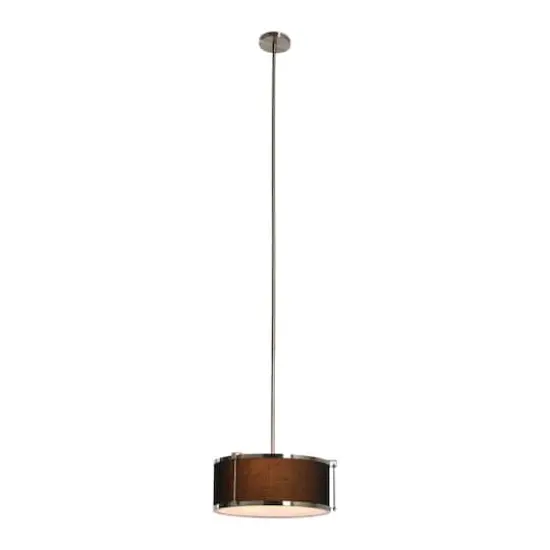 Hello Honey&reg; Robert Stevenson Lighting Harrison Metal Ceiling Light with Captured Linen Shade Black/Brushed Nickel {8}