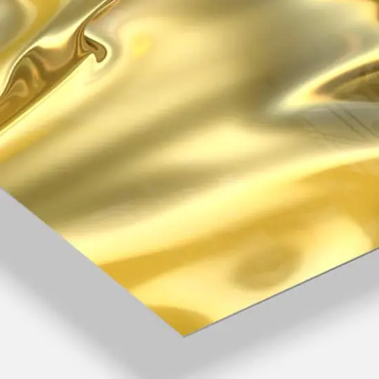 Designart 'Golden Cloth Texture Modern Rectangular Wall Clock {4}