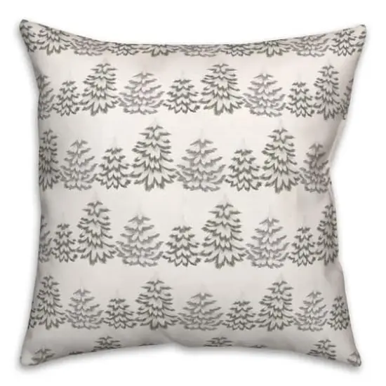 Neutral Winter Tree Pattern Throw Pillow {1}