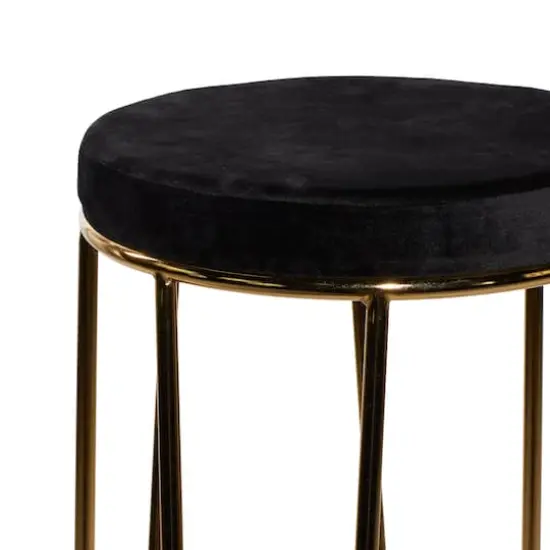 Gold Metal Contemporary Bar Stool 31" x 17" x 17" {4}