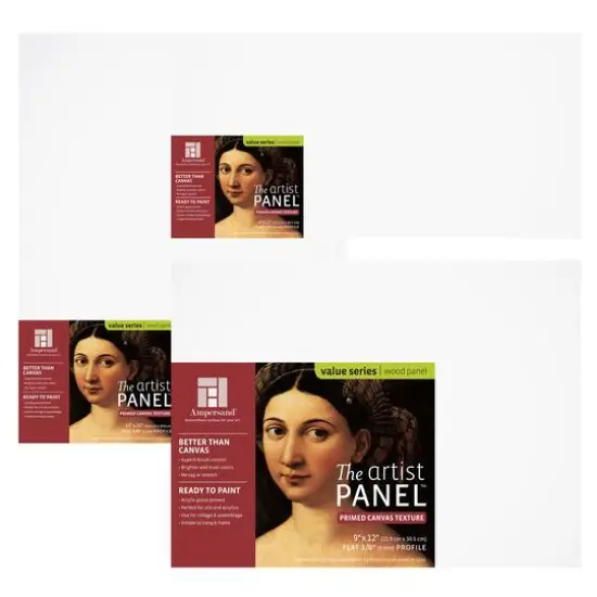 Ampersand&trade; Artist Canvas Texture Uncradled 3/8" Wood Panel {1}