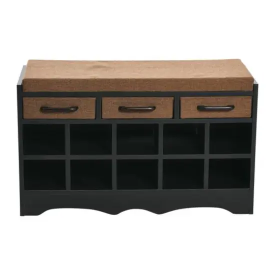 Household Essentials 32" Storage Bench Black {5}