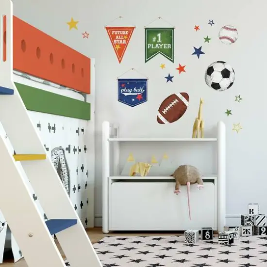 RoomMates Sports Balls Peel & Stick Wall Decals {4}