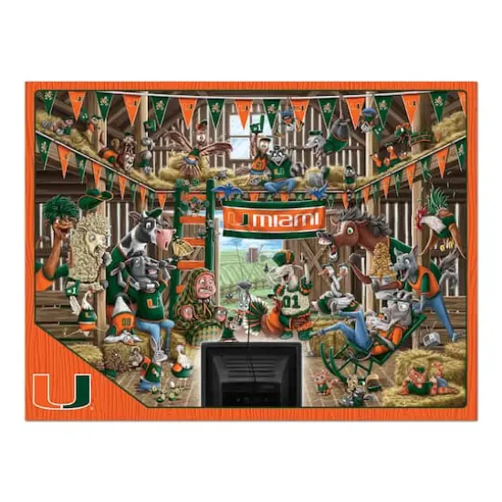 College Barnyard Fans 500 Piece Puzzle Miami Hurricanes {5}