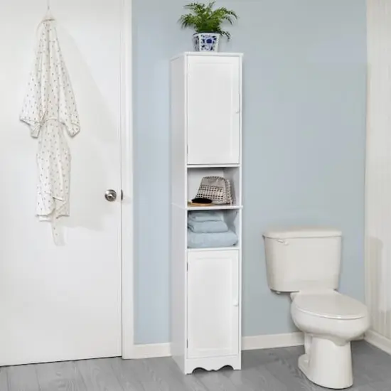 Honey Can Do White Bathroom Storage Cabinet {3}