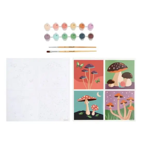 Mushrooms Paint-by-Number Gallery Mini Kit by Artist's Loft® {3}