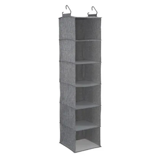 Household Essentials 6 Shelf Hanging Closet Organizer Graphite {1}