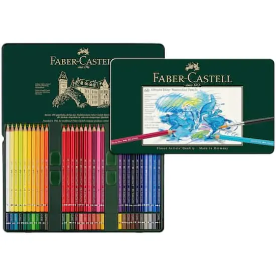 Faber-Castell Albrecht Durer 60 Color Watercolor Pencil Set in Metal Case {1}