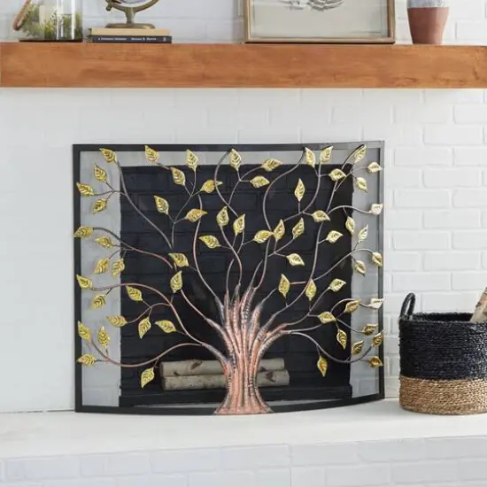 Metal Farmhouse Fireplace Screen {11}