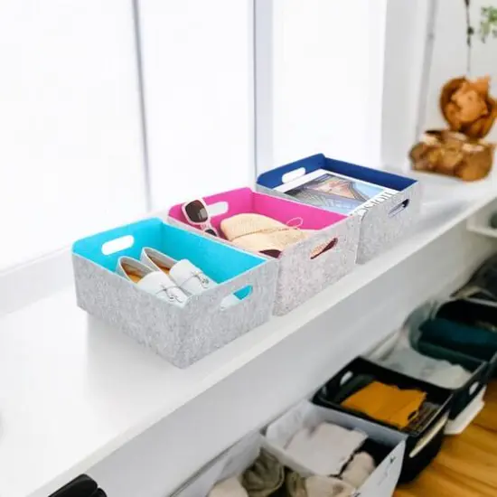 Welaxy Felt 3 Piece Collapsible Storage Bins {1}