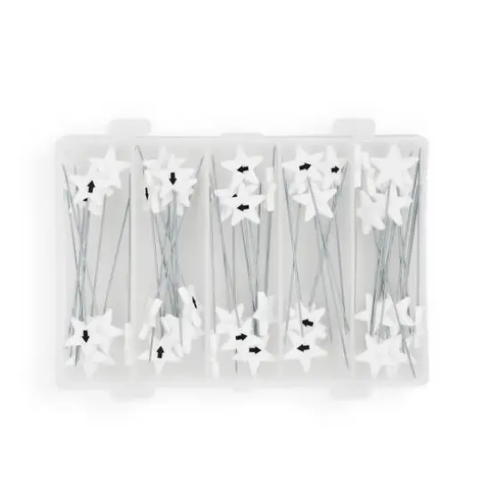 Dritz&reg; White Star Flat Head Pins With Numbers & Directional Arrows, 115ct. {7}
