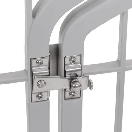 IRIS&reg; Gray 4-Panel Pet Playpen with Door {9}