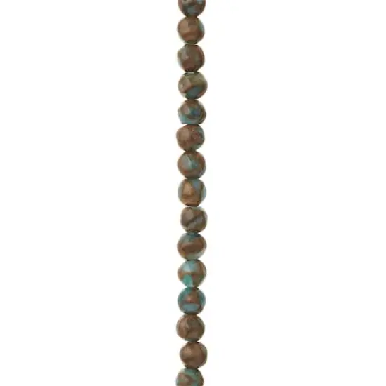 Light Blue Impression Jasper Round Beads by Bead Landing&reg;, 4mm {1}