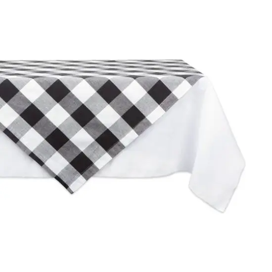 DII&reg; 40" Buffalo Check Table Topper Gray {2}