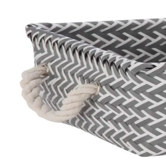 Honey Can Do Zig Zag Basket Set, 3ct. Dark Gray {3}