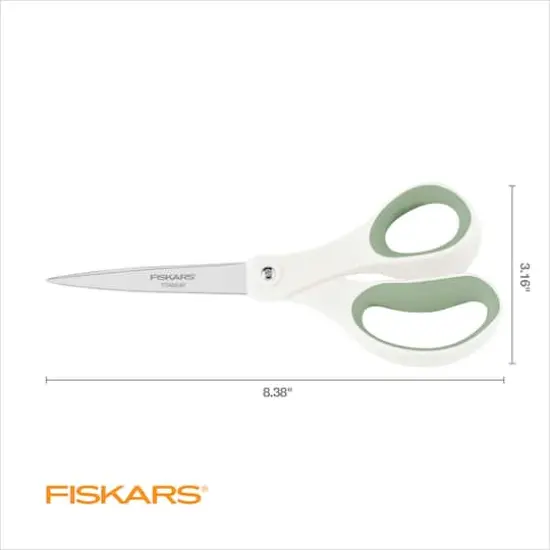 Fiskars&reg; 8" Green & White Scissors, 2ct. {4}