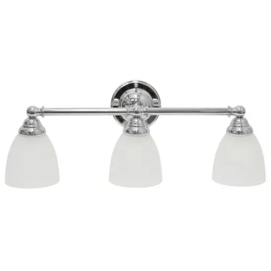 Lalia Home Essentix 3 Light Clear Shade Vanity Chrome {1}