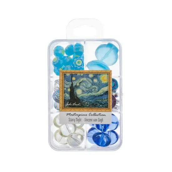 John Bead Masterpiece Collection Glass Bead Box Mix Starry Night/Vincent van Gogh {1}