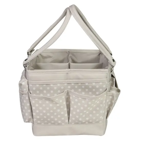 Everything Mary Tan Dot Deluxe Store & Tote Craft Organizer {7}