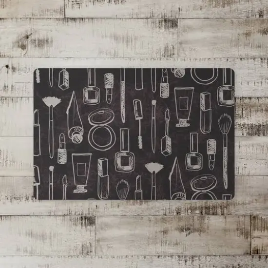 Makeup Icons Floor Mat Black {3}