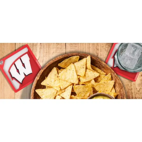 College Team 3D Logo Series Coasters, 2ct. Wisconsin Badgers {4}