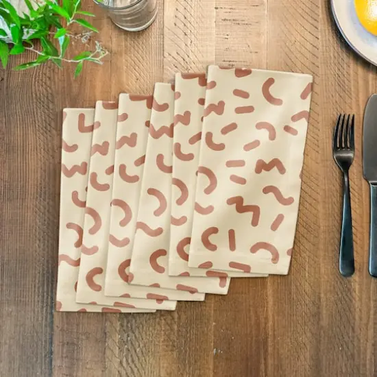 Funky Squiggles 10" x 10"Cotton Twill Napkin {4}