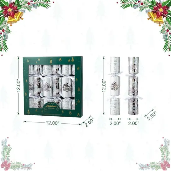 Glitzhome&reg; 12" Christmas Snowflake Party Cracker with Gift Contents, 6ct. {9}