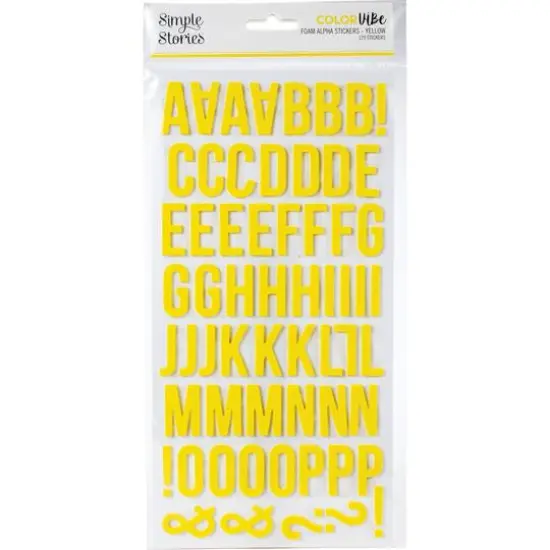 Simple Stories Color Vibe Foam Alpha Stickers Yellow {1}