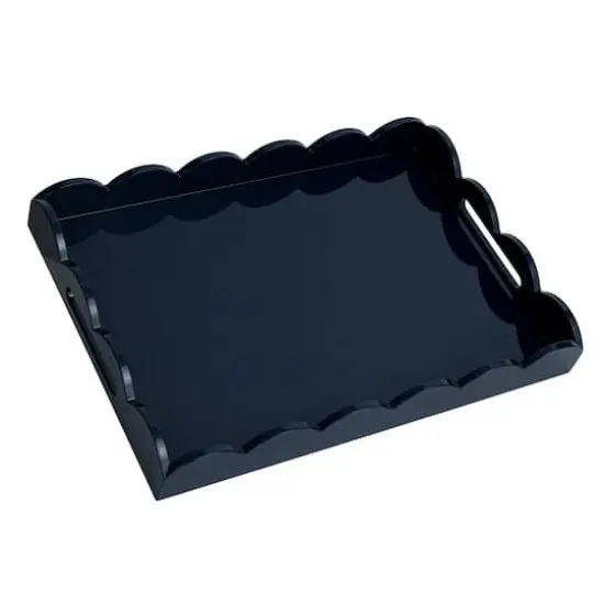 Hello Honey&reg; 20.5" Wide Navy Wood Tray {1}