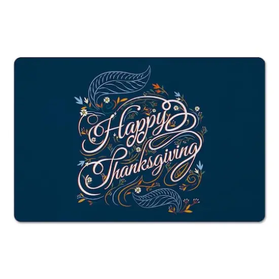 Happy Thanksgiving Script Floor Mat {1}
