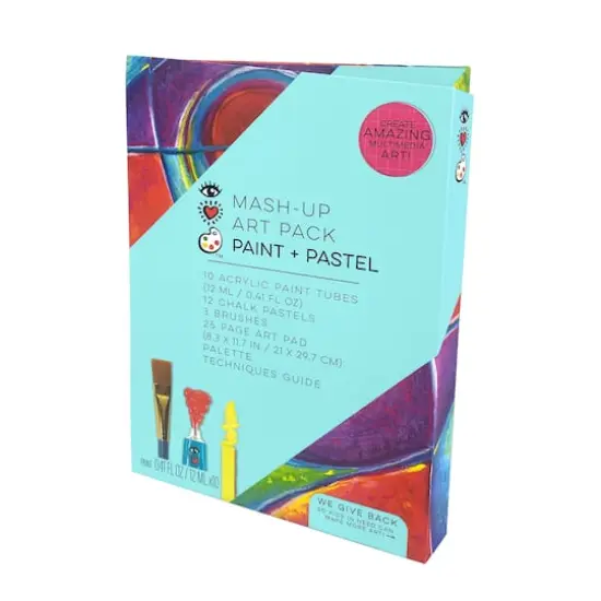 Bright Stripes Paint & Pastel Mash Up Art Pack {4}