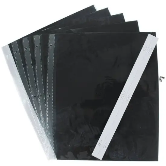 Pioneer&reg; 12" x 15" Universal Top-Loading Page Protectors with Black Inserts {3}