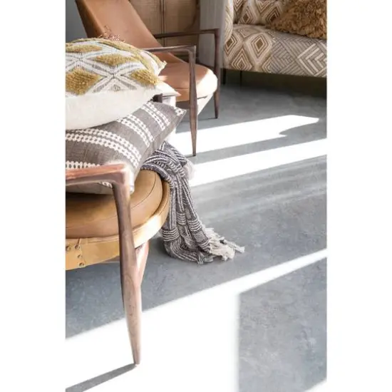 Hello Honey® 60" Recycled Cotton Blend Woven Throw Blanket With Herringbone Weave & Fringe Edge {4}