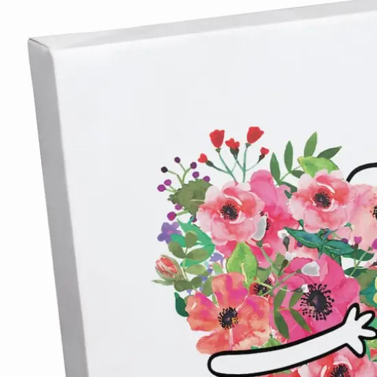 Special Delivery Heart Flower Bouquet Canvas Wall Art {4}