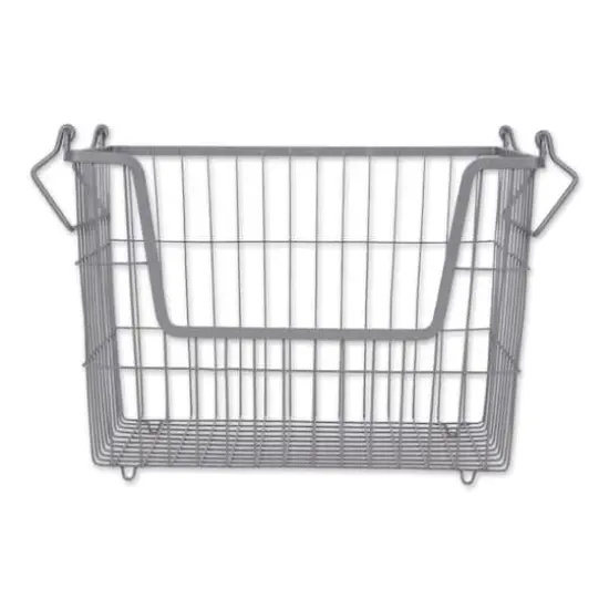 DII&reg; Medium Rectangle Metal Basket Cool Gray {1}