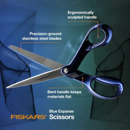 Fiskars&reg; Explore 8" Blue Expanse Metallic Scissors {3}