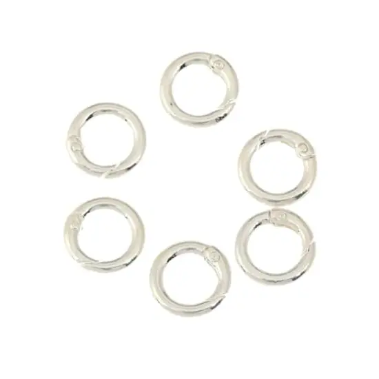 20mm Metal Round Hinged Closures, 6ct. by Bead Landing&trade; Silver {1}