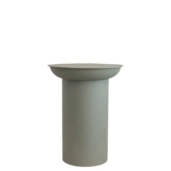 Hello Honey&reg; 19" Modern Textured Metal Side Table Gray {4}